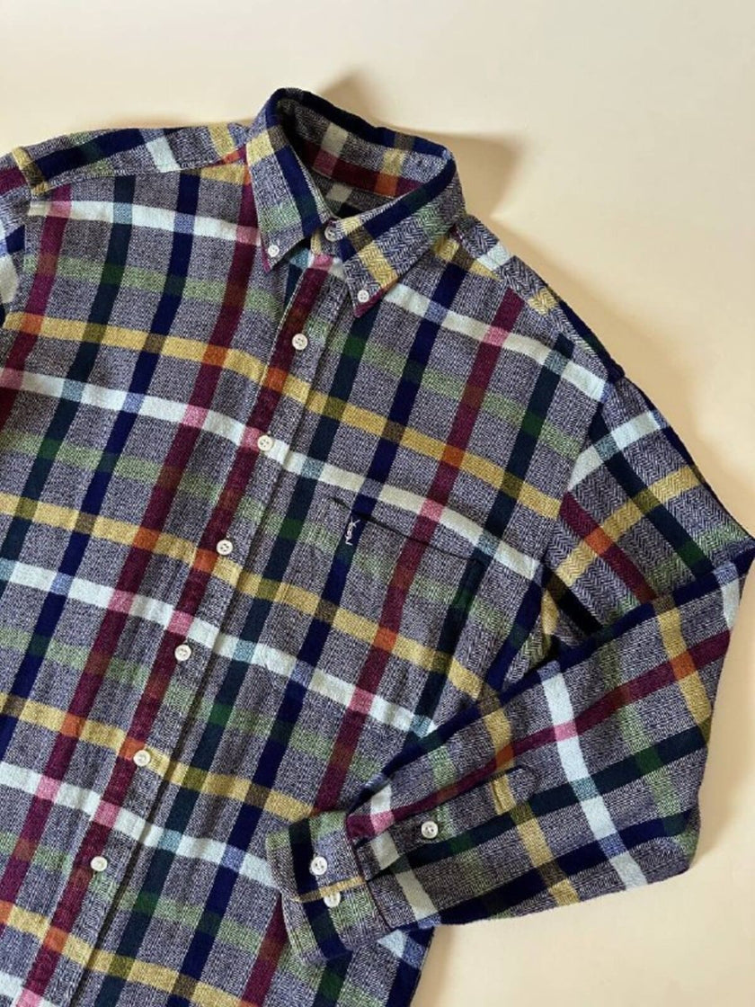 Camicia in caldo cotone fantasia tartan “Yves Saint Laurent”
