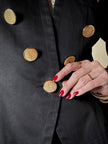 Blazer nero con bottoni gioiello dorati “Yves Saint Laurent”