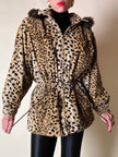 “Yves Saint Laurent” faux fur leopard print parka
