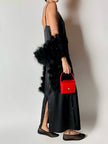 Slip dress Oscalito nero in raso di seta