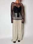 Borsa vintage Whiting & Davis in maglia metallica argento stampa zebra Made in U.S.A.
