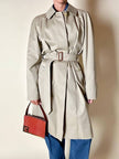 Borsa Laura Biagiotti in pelle stampa lizard color cognac con iniziali BL