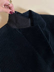 Blazer doppiopetto Antonio Fusco in velluto nero a coste