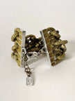 Bracciale KMO Paris multichain in metallo argento whips e glitter oro