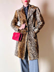 Cappotto leopardato in eco cavallino