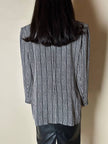 Blazer vintage Yves Saint Laurent a righe verticali panna e nero