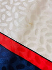 Foulard in seta bianco rosso e blu “Yves Saint Laurent”