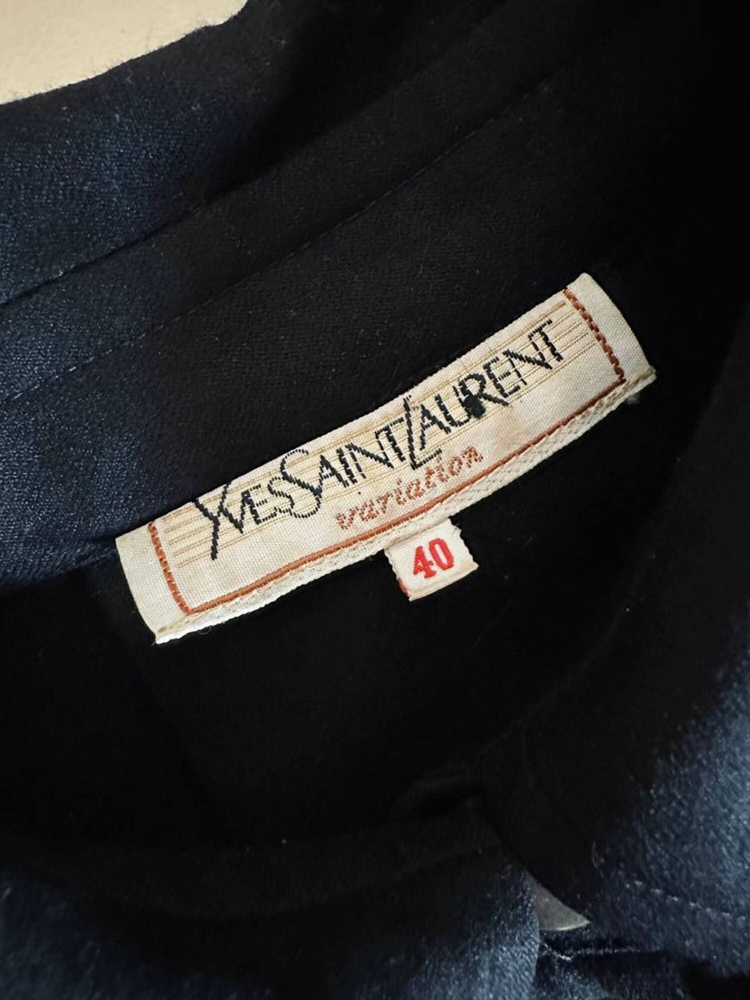 Jumpsuit vintage Yves Saint Laurent in lana nera