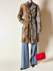 Cappotto leopardato in eco cavallino