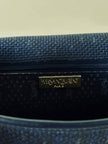 Borsa messenger in tessuto plastificato e pelle blu “Yves Saint Laurent”