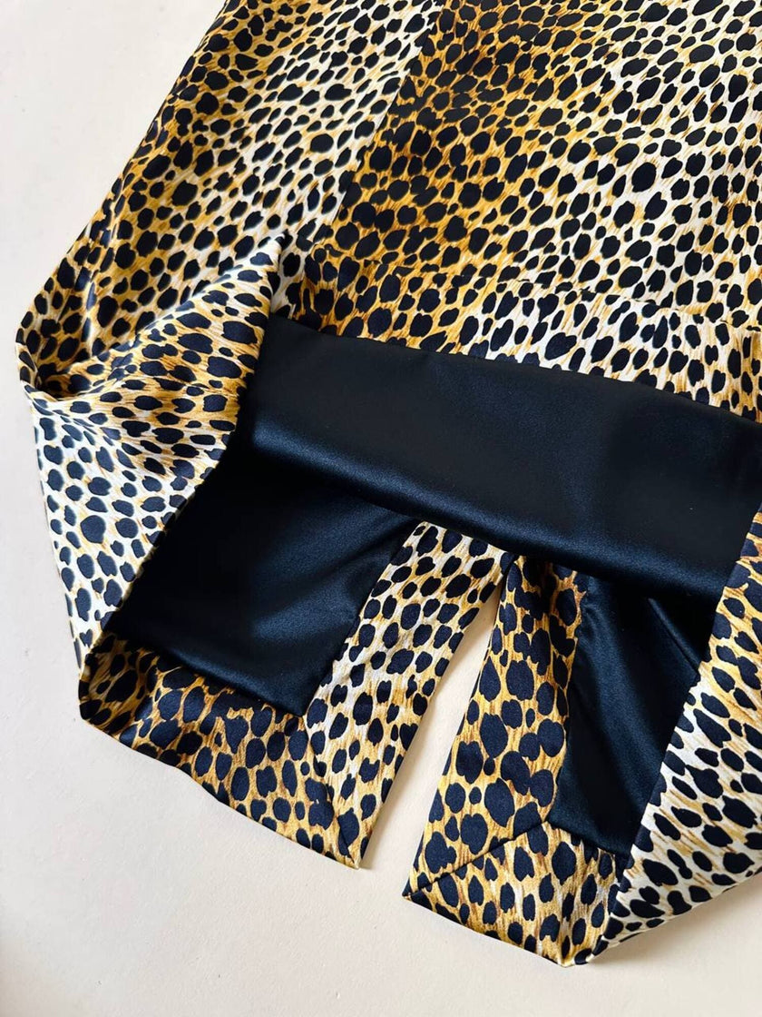 Tubino leopardato in seta stretch “D&G”
