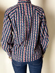 Vintage Yves Saint Laurent Hemd aus Baumwolle mit buntem Mikro-Muster