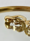 Vintage Yves Saint Laurent gold-tone metal heart-shaped clip-on earrings