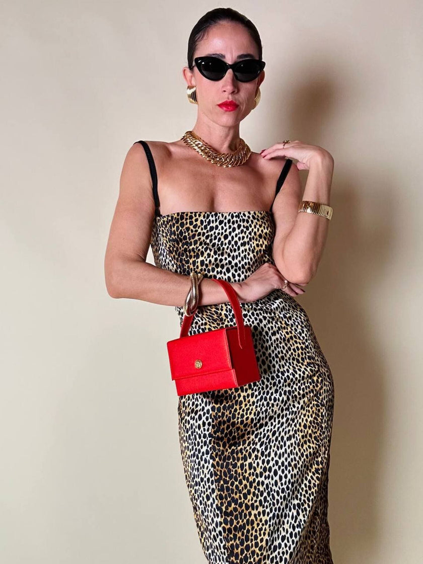Tubino leopardato in seta stretch “D&G”