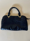 Borsa a mano in pelle blu notte