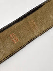 Cintura vintage Yves Saint Laurent in camoscio nero con fibbia logata