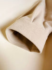 Cappotto lungo a vestaglia con cappuccio in drap di lana beige “Yves Saint Laurent”