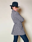 Blazer sciancrato in lana pied de poule “Rifat Ozbek”