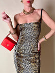 Tubino leopardato in seta stretch “D&G”