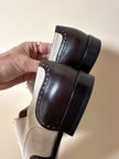 Two-tone Oxford shoes in ivory suede and dark brown leather Titty Lugano