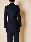 Blazer doppiopetto nero con bottoni dorati “Guaranteed”