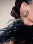 Maxi clip ovali con motivi barocchi “Yves Saint Laurent”