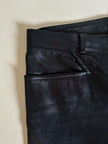Pantalone vintage Gucci modello a sigaretta in pelle nera