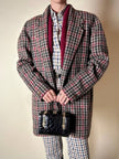 Les Copains houndstooth wool blazer