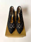 Ballerine vintage Walter Steiger in rete nera ricamata