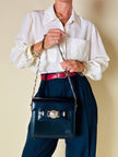 Camicia in seta avorio con tasche ricamate “Valentino Miss V”