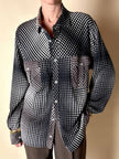 Camicia Missoni vintage in caldo cotone fantasia optical