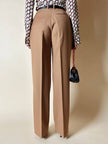 Pantalone Christian Dior vintage modello classico con pince in lana cammello scuro