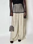 Borsa vintage Whiting & Davis in maglia metallica argento stampa zebra Made in U.S.A.