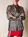 Camicia leopardata con bottoni dorati  “Nara Camicie”