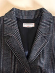 Manteau-blazer Yves Saint Laurent en tweed avec boutons bijoux logotés