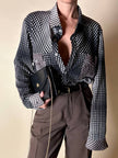 Camicia Missoni vintage in caldo cotone fantasia optical