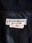 Blazer doppiopetto nero in pura lana “Yves Saint Laurent”