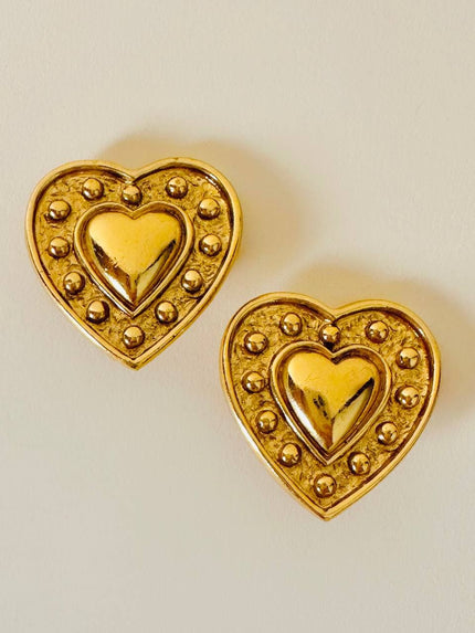 Maxi clip a cuore oro 
