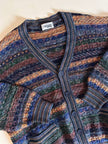 Cardigan Missoni Sport in lana operata a righe orizzontali