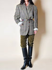 Pantalone a vita alta in corduroy verde oliva Rizzi Sport