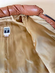 Gilet in pelle Frye color cuoio con impunture verticali