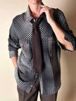 Camicia Missoni vintage in caldo cotone fantasia optical