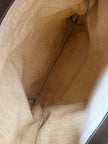 Tote bag vintage Fendi in tela monogram e marrone con finiture in pelle tortora