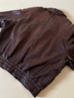 Bomber aviator in pelle color cioccolato “Laps”