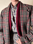 Les Copains houndstooth wool blazer