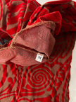 Maglia vintage Jean Paul Gaultier in mesh con stampa in floccato rosso