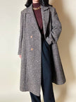 Cappotto Elena Miròin lana boutonné con motivo spinato