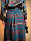 Maxi kilt sartoriale in lana fantasia tartan