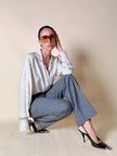 Pantalone classico in lana grisaglia “Yves Saint Laurent”