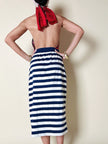 Longuette a righe bianche e blu con bottoni dorati “Yves Saint Laurent”